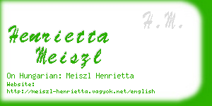 henrietta meiszl business card